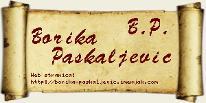 Borika Paskaljević vizit kartica